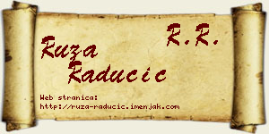 Ruža Radučić vizit kartica